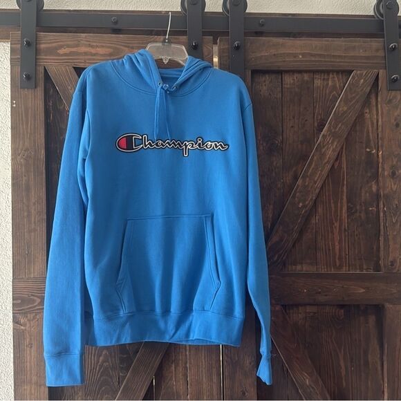 Champion Blue Hoodie for Men - Picture 1 of 10